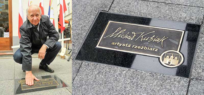 Michał odsłonił swój autograf na ulicy Długiej w Bydgoszczy